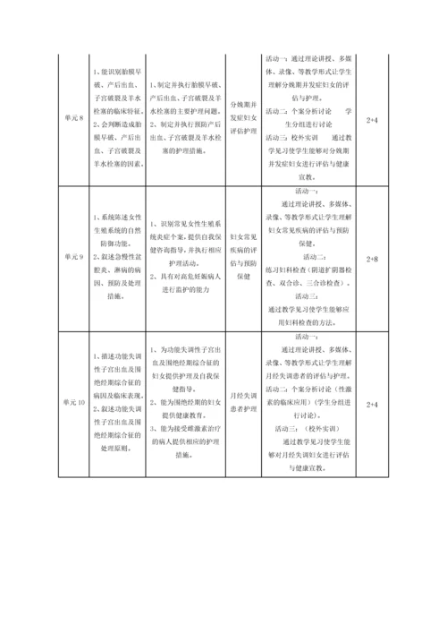 妇产科护理学的课程标准.docx