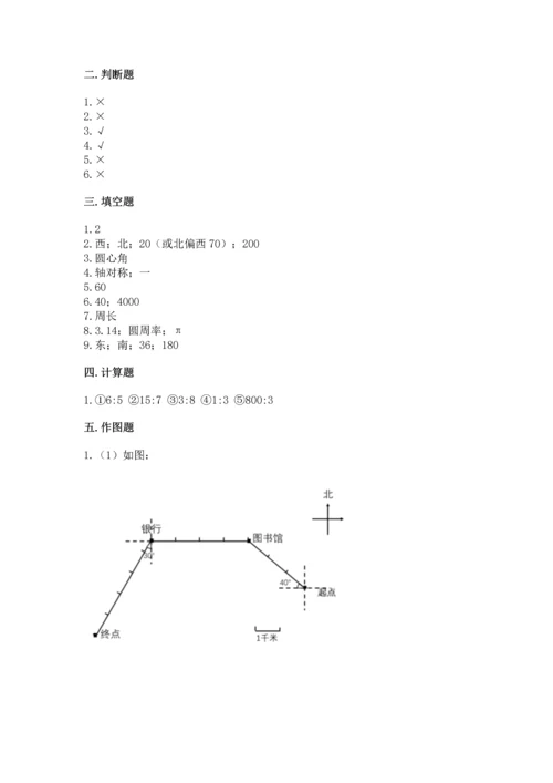 小学六年级上册数学期末测试卷带答案（轻巧夺冠）.docx