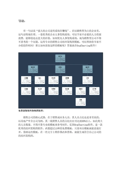 销售公司组织架构图实用模板