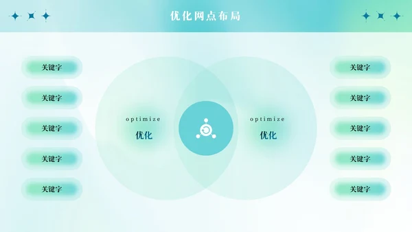 蓝绿渐变弥散风清新简约岗位竞聘PPT模板
