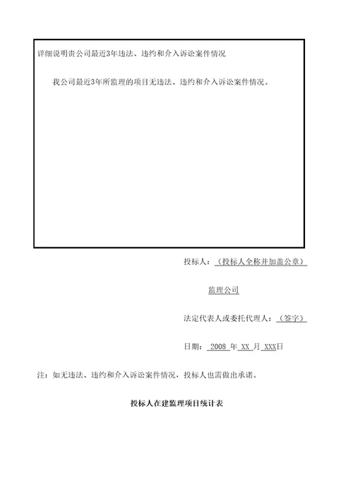 水利水电站工程监理投标书