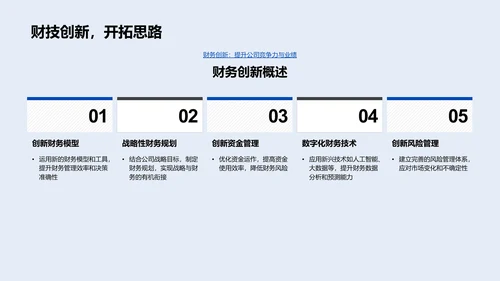 财务创新助力增长PPT模板