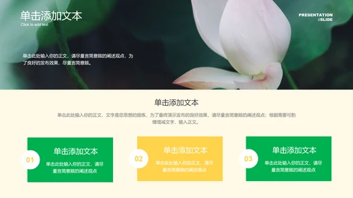 黄绿色清新风夏日通用总结汇报PPT演示模板