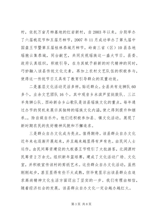 关于社会主义新农村文化建设的思考.docx