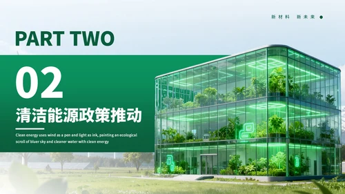 绿色创意清洁能源发展通用PPT模板