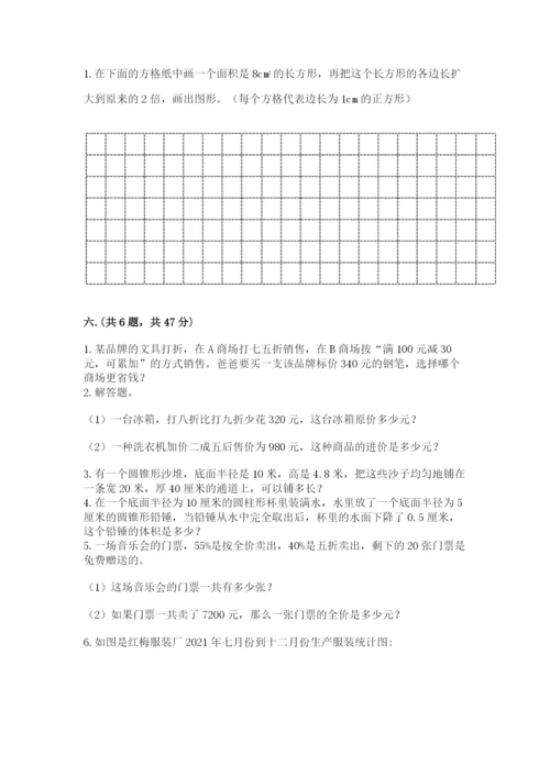 人教版六年级数学下学期期末测试题附答案（满分必刷）.docx