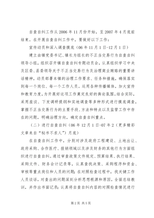 镇开展不正当交易行为自查自纠实施方案 (2).docx
