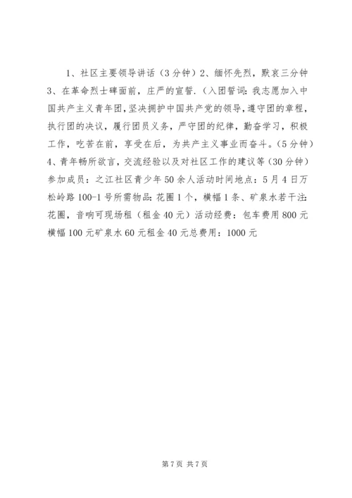 五四青年节参观学习方案.docx