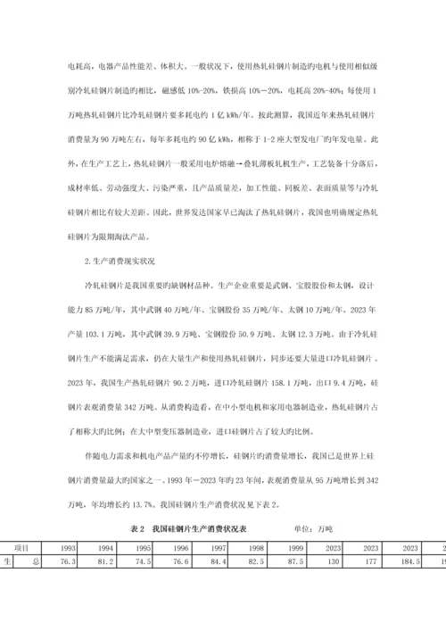 我国汽车板和硅钢片技术现状及生产需求分析.docx