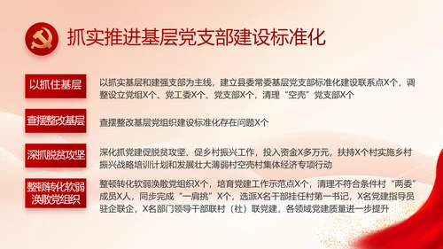党建党支部年终工作总结汇报PPT党课