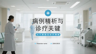 简约实景风医护人员病例讨论病例分析PPT模板