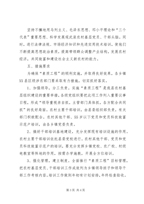 素质工程安排意见.docx