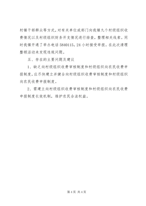 向村级组织收费专项清理整顿活动情况汇报 (2).docx