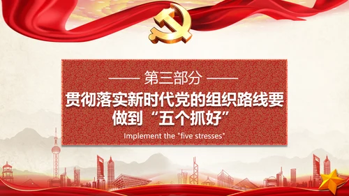 贯彻落实新时代党组织路线PPT党课课件