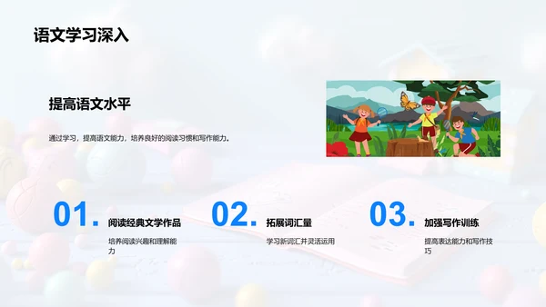 五年级学习生活总结PPT模板