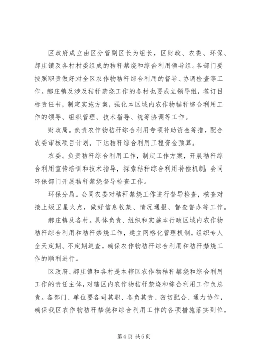 秸秆禁烧和综合利用工作计划范文.docx