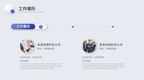 简约微粒体个人述职报告工作汇报自我介绍ppt模板