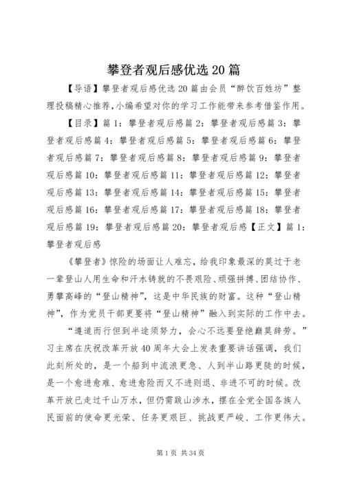 攀登者观后感优选20篇.docx