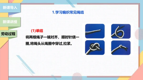 【北师大版】三年级《劳动实践指导手册》第10课《小小绳结用处大》课件