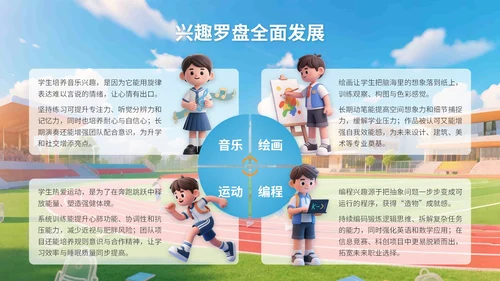 蓝色3D立体风三年二班开学主题班会PPT模版