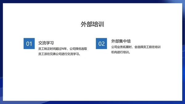 蓝色简约风公司入职培训介绍行政PPT模板
