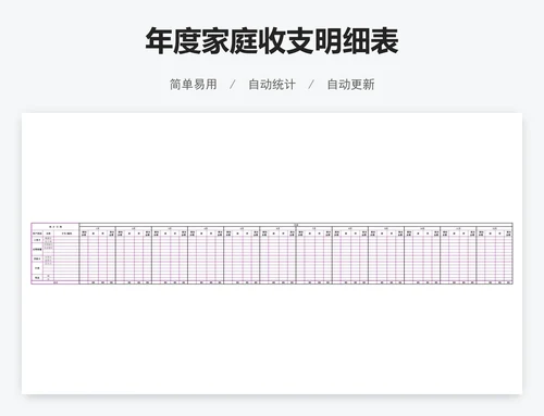 年度家庭收支明细表