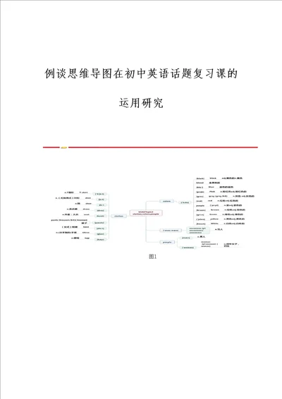 例谈思维导图在初中英语话题复习课的运用研究