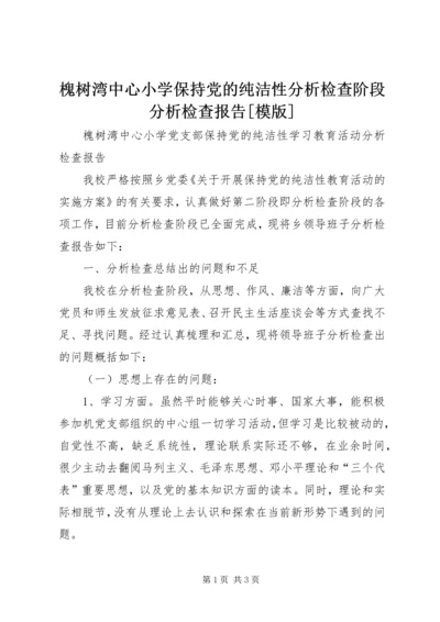 槐树湾中心小学保持党的纯洁性分析检查阶段分析检查报告[模版].docx