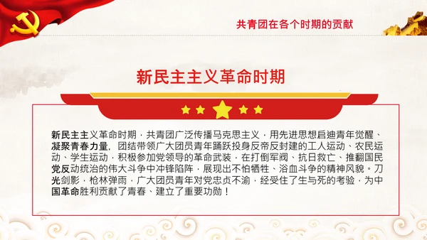 在庆祝共青团成立100周年大会上的讲话PPT