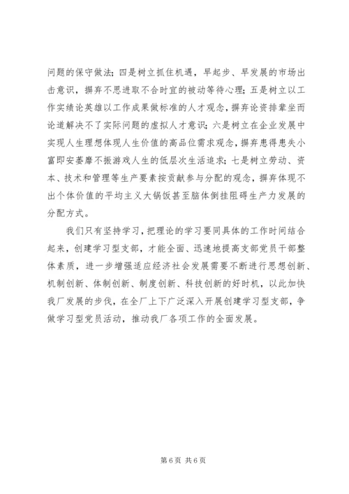 思想汇报创建学习型党支部.docx