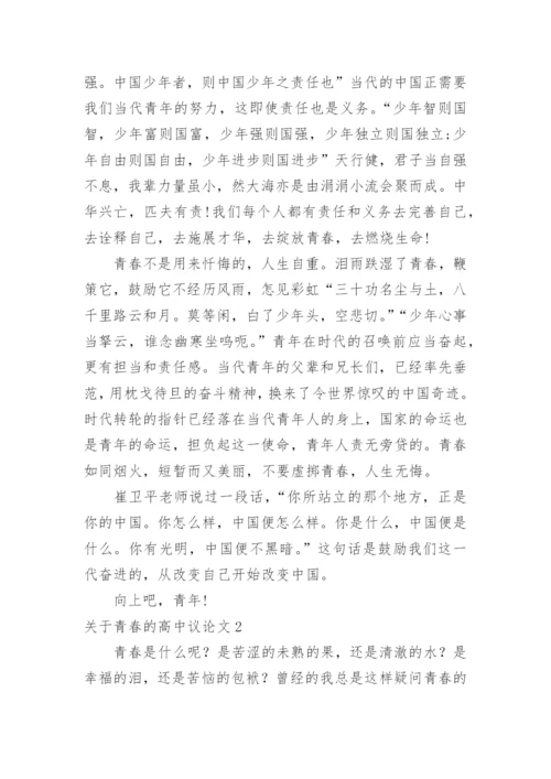 青春的高中议论文.docx