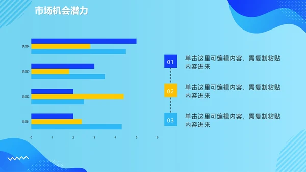 蓝色简约商务新年工作计划陈述报告PPT模板