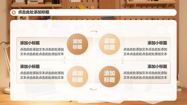 棕色简约风暑假生活学习汇报PPT模板