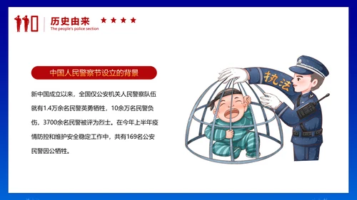 中国人民警察节公安干警ppt课件模板