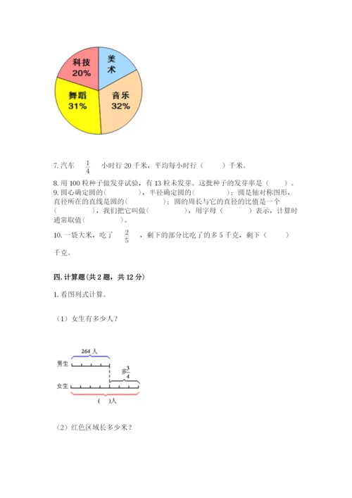 2022六年级上册数学期末测试卷及参考答案【名师推荐】.docx