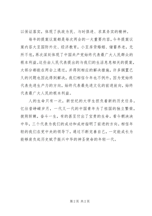 学习两会思想汇报.docx