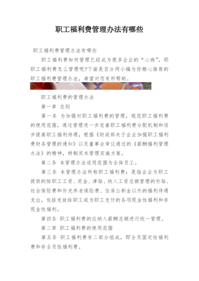 职工福利费管理办法有哪些.docx