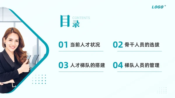 绿色商务动态企业全面人才培养计划通用PPT模版