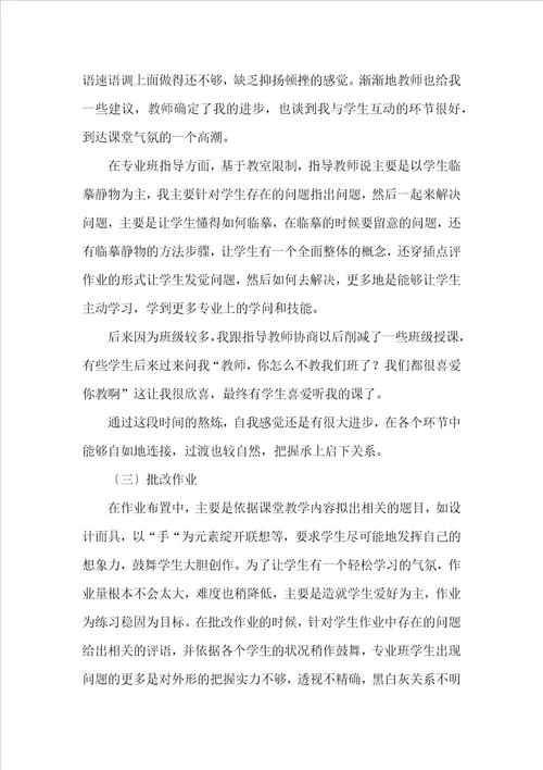 美术教育实习个人总结