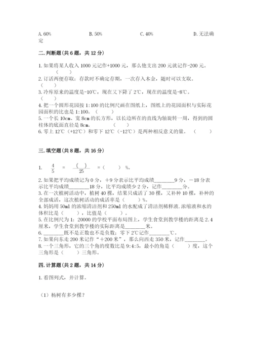 重庆市巫溪县六年级下册数学期末测试卷最新.docx