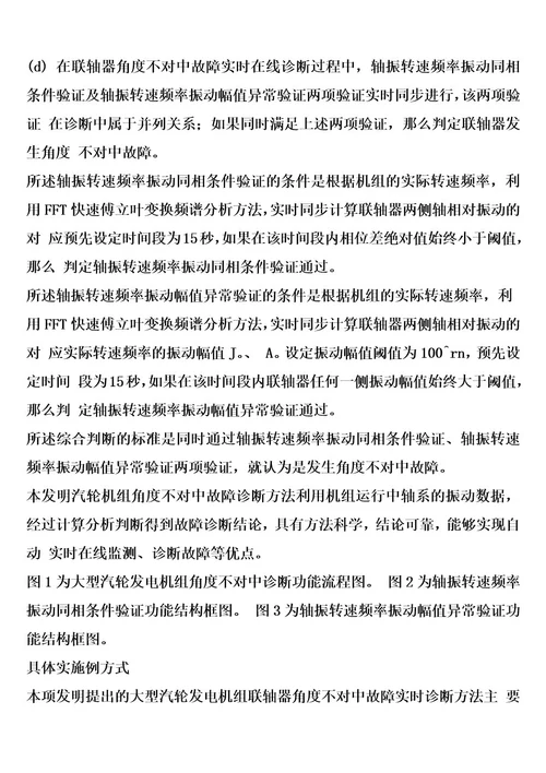 汽轮发电机组联轴器角度不对中故障实时诊断方法