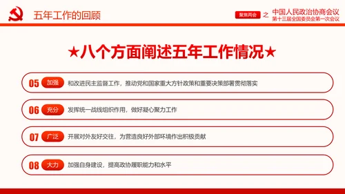聚焦两会政协常委会工作报告PPT