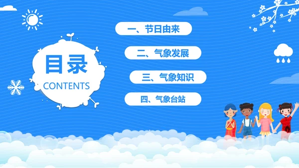 国际气象节气候变化空气质量PPT模板