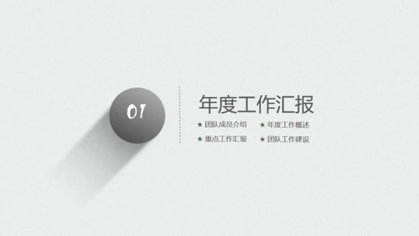 极简灰白年度工作总结报告通用PPT模板