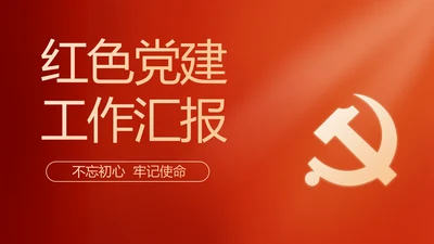 红色党建党支部工作汇报PPT党课