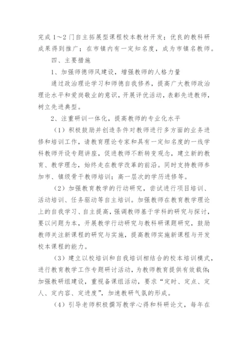 学校教师专业发展规划方案.docx