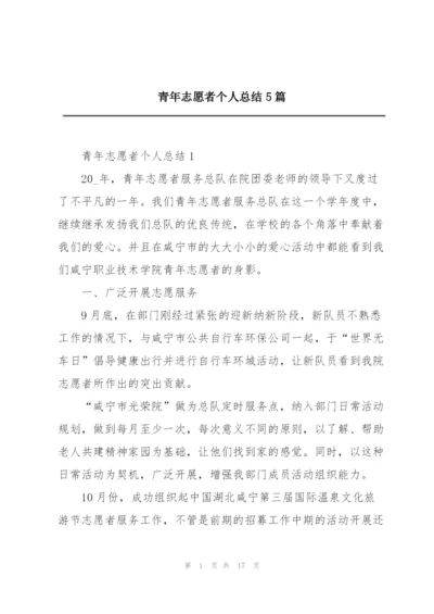 青年志愿者个人总结5篇.docx