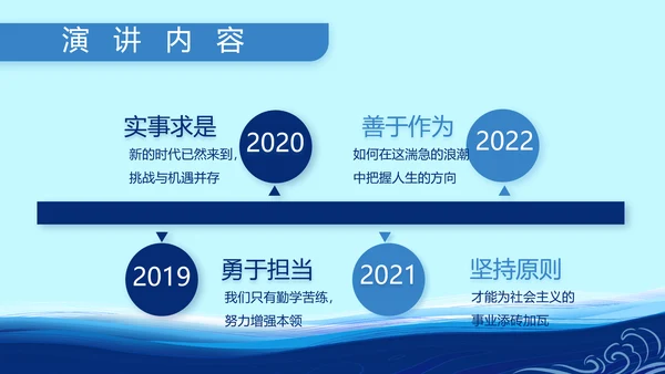 蓝色大气小学生海军梦工作总结PPT