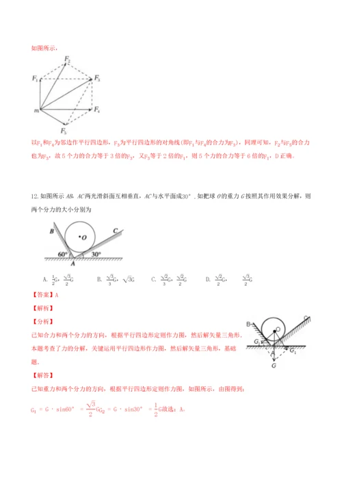 2021高一物理寒假作业同步练习题力的合成与分解含解析20210222183.docx