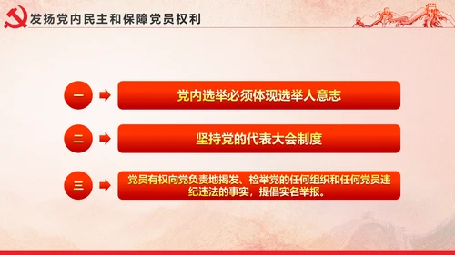 党内政治生活的若干准则党政大气党课PPT